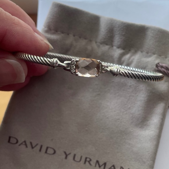David Yurman Petite Wheaton Morganite bangle - Picture 1 of 7